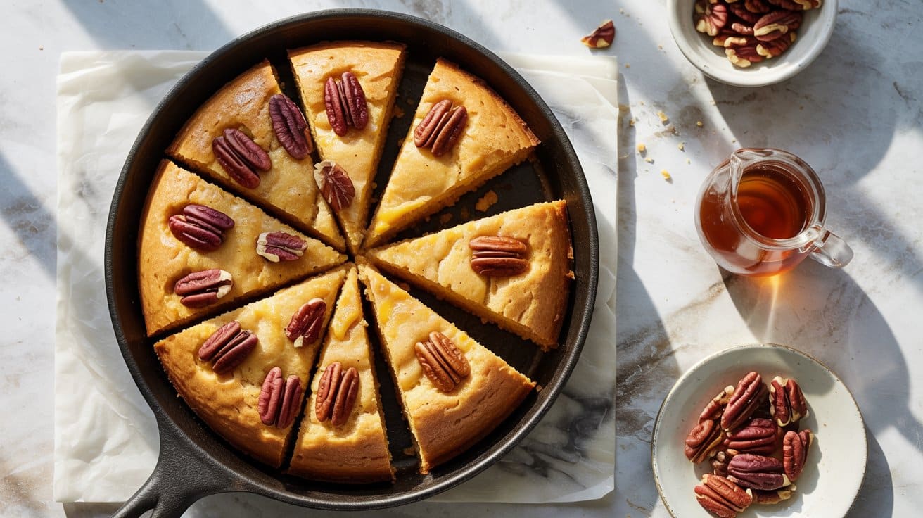 11 skillet maple cornbread with pecans a jCC7FJ RSRSUEk APLRSRw IQLlTj14Tn2AmN04D5K2AQ