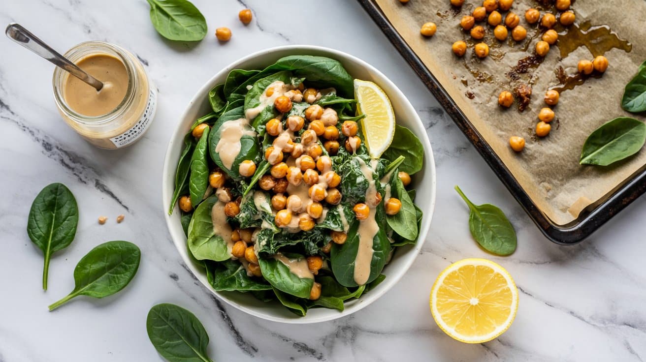 11 spinach and kale salad with roasted c 42LMJic6R9GkWSvBCq3yPA puvCFVKPT mzhU9woEt Nw