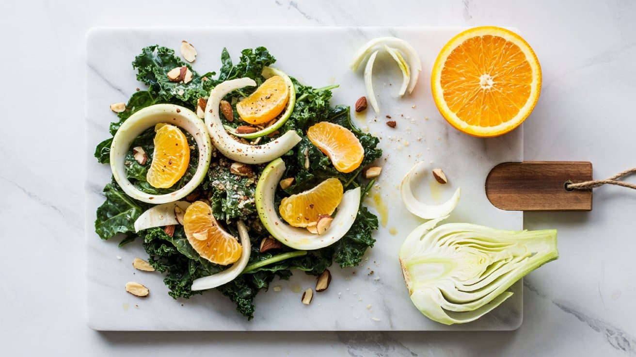 12 kale salad with orange fennel and alm iaUUE g7SPybMdxeeqlUVQ quAlxRBROeSuIDlnfnstQ