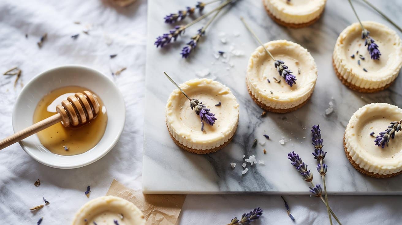 12 mini salted honey lavender cheesecake czjUBETXT76XNJr1RliFTw tCtts9HLQo6 giyS0hzaVA