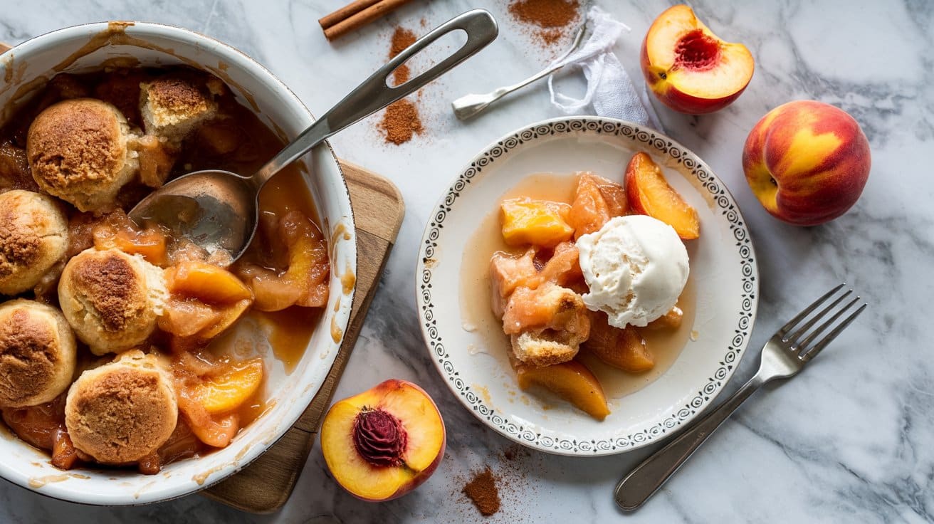 12 peach cobbler a bright top down food Qkj3hcwpSm QWJfv0p7P w aJi Z21fRjeeJ 3jIT3WPA