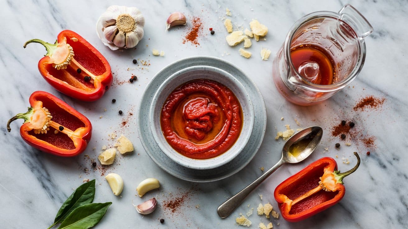 12 roasted red pepper and garlic sauce a vFLVGueVQruFY98c atXBQ nTrk9eMSTpuQ487kEKTLqQ