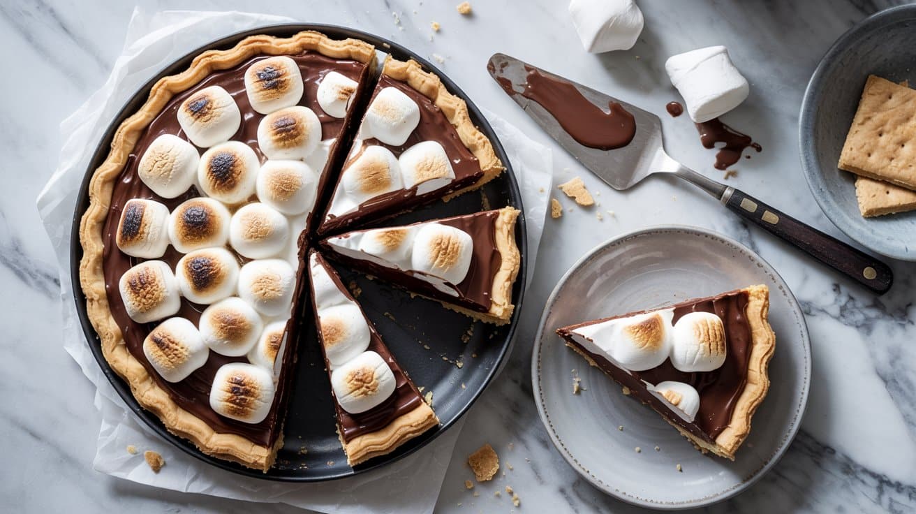 12 smores pie with chocolate ganache and vbPXTE8GS3eTvX3 Dbkrxw vJeyplk5QsmuaQYm6ODKlQ