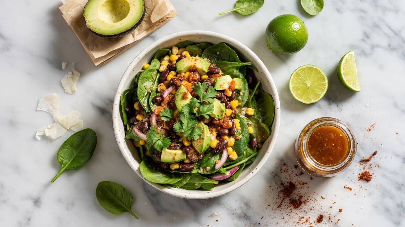 12 southwestern spinach salad with black 60ct atwSI6sbDa7l8ZK5A iP BB0dzSMqCfGBFuEgP9A