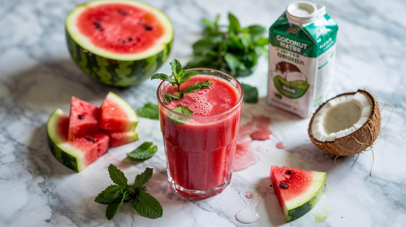 13 coconut water watermelon mint smoothi VDOs9uPeRl2DjkT5g4eM4A eFaRV DKQPmUqEgx7kYHOA