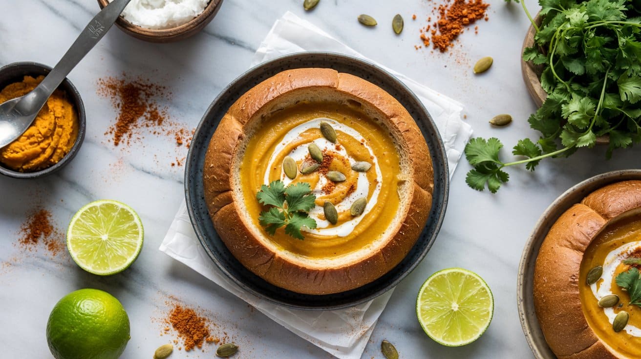 13 curried butternut squash soup bread b qWOmV144RbCQUi3v1ia0Pg GsMSNUWrQmq1FZH3NDRZwg