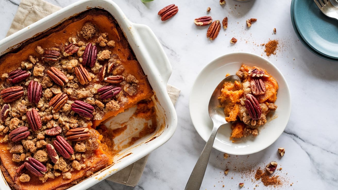 13 sweet potato casserole with pecan top UiU vPeFQWyPhwOgpzLN w 9l3OBlNwQ qrdrkDJoihsA