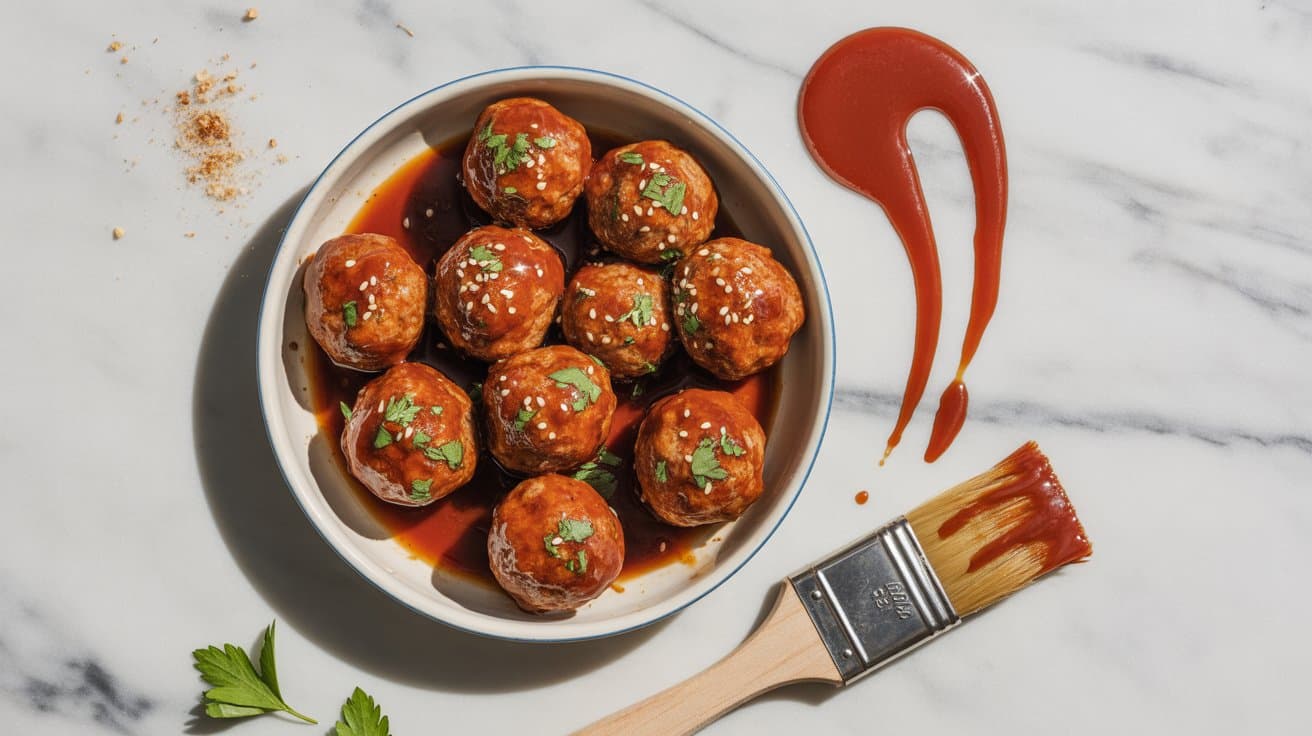 14 bbq meatballs a bright top down food yGxzab7fR4yOjnWPYJDAKQ HEvYqSvmROq3W8rOQB eDw