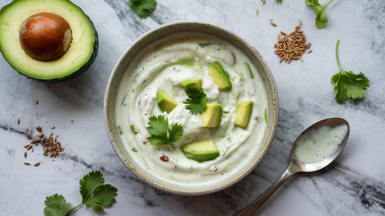 14 cucumber avocado raita a bright top d AiuI6uWZTyKCkQk IG aAQ VjZABwj9RPC2OigIsNNEiw