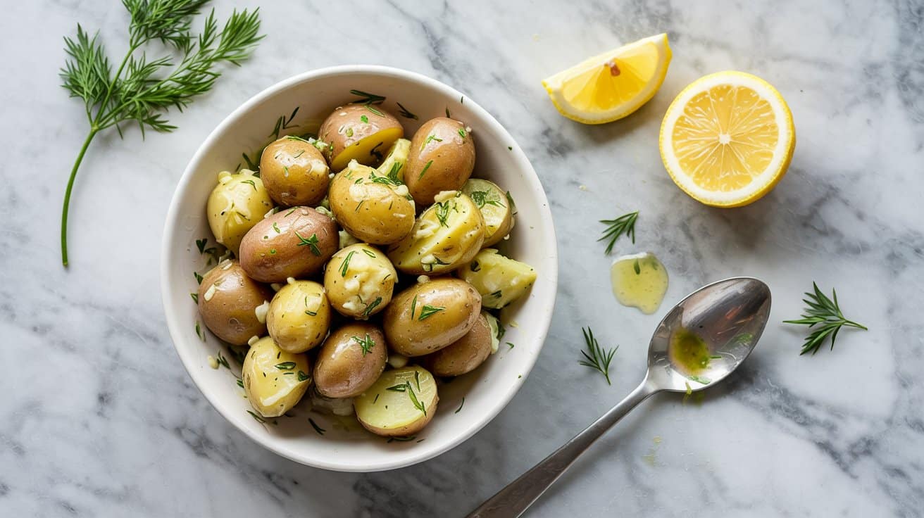 14 lemon and dill potato salad a bright JUBakx0oSYGRahjP5a2cNg wl NQx0TTDW9rgBxDb9yQA