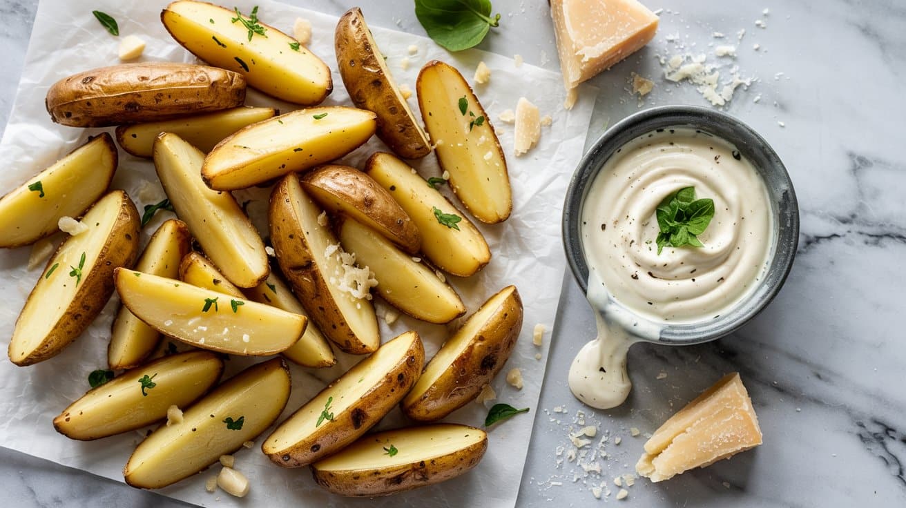 15 air fryer garlic parmesan potato wedg GssaYOsKRlipIxa LFDuZg PY2OUoU5Q8CwveJz6nX77g