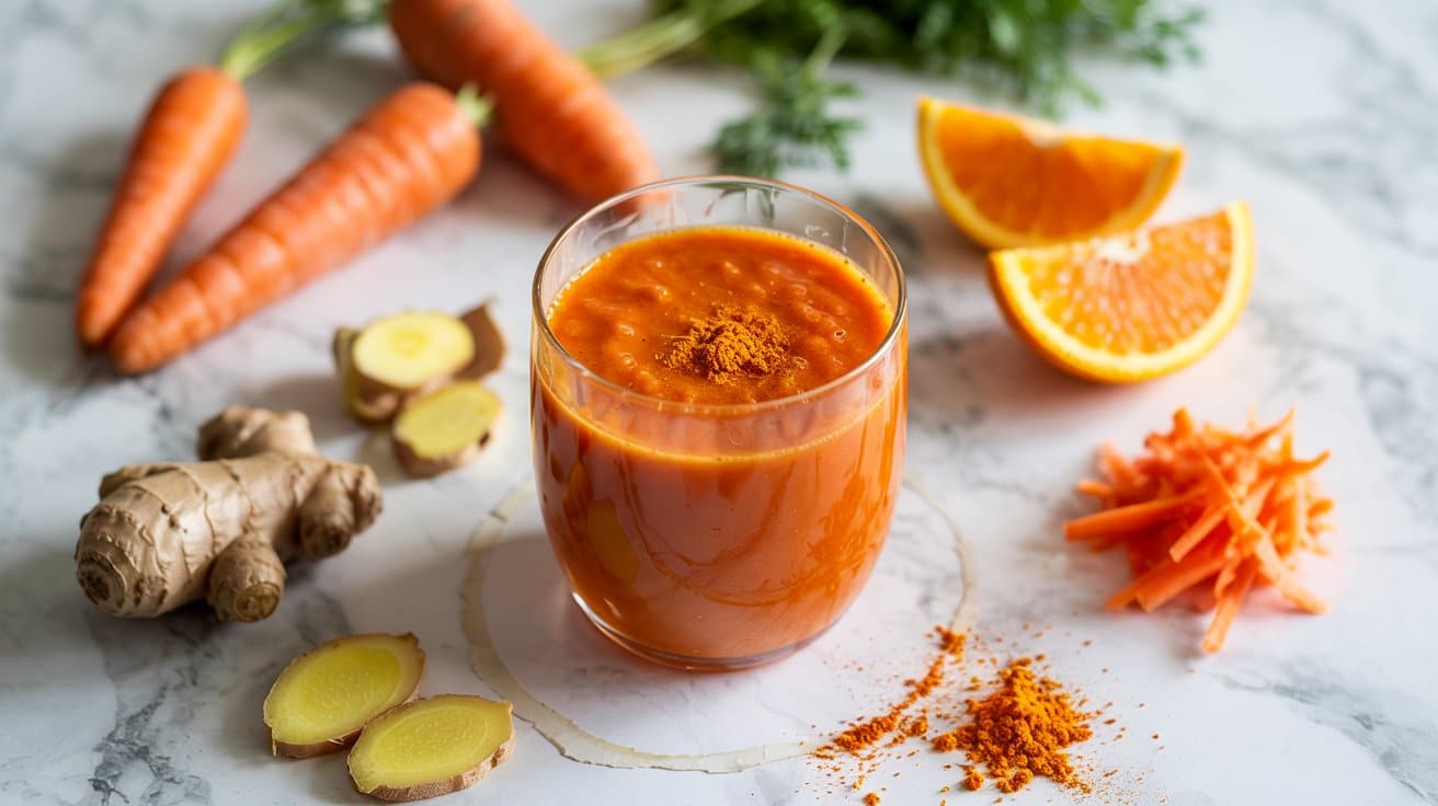 15 carrot ginger orange smoothie a brigh y28F FCeSCSXxkQF5fMUog 6aC6BwFbSVSU wO97cVteA