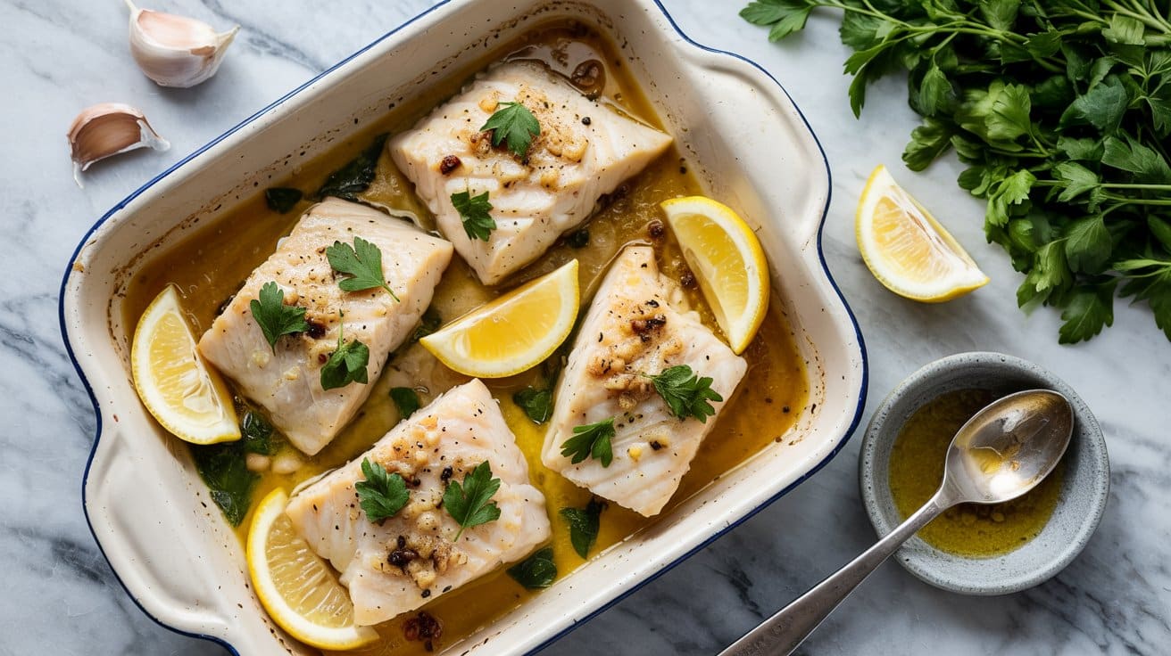 15 garlic butter baked halibut a bright z3W9Tm4ORrCqgNn4Ky3ZOg i45YTrk ScOyRUr0kBtNPw