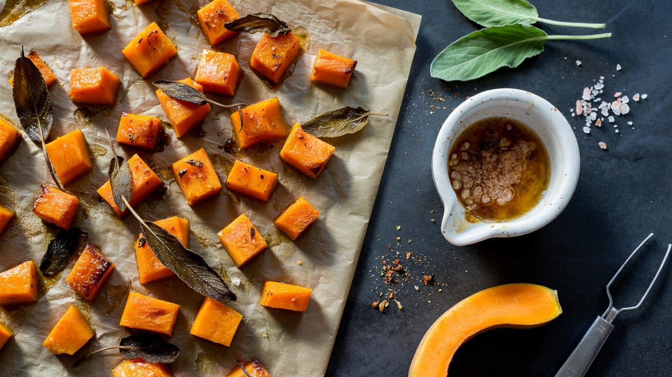 15 roasted butternut squash cubes with s OANGeevARgijTu7b76QLaw CmAd0JzCSe6mL 0BGjIUw