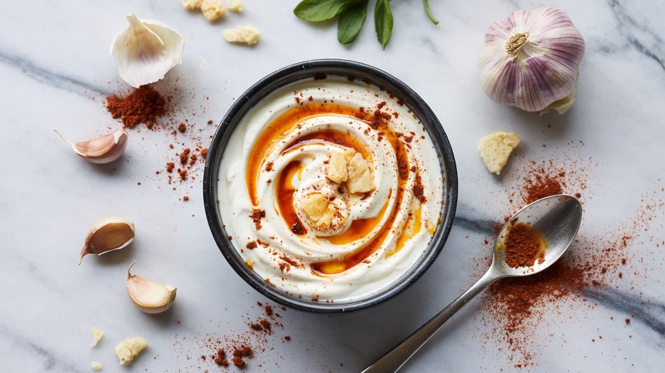 15 smoked paprika and garlic yogurt sauc U2stDMpNSRexs3MZqo SsQ I4Bap2C2Q56E5ksw8XdMMA
