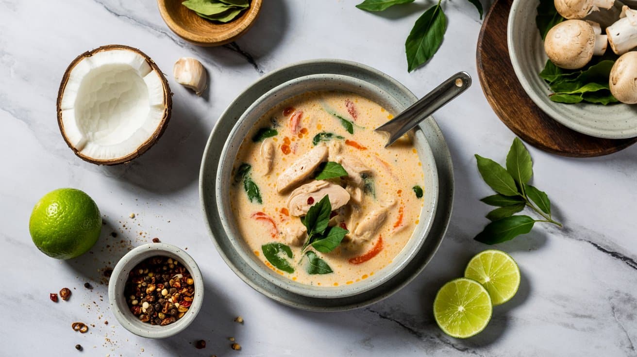 15 thai chicken coconut soup tom kha gai 7FLLTMz7Tl6bpO2qlFUJ7Q g1MoreYYStGfktD7SLX4Sg