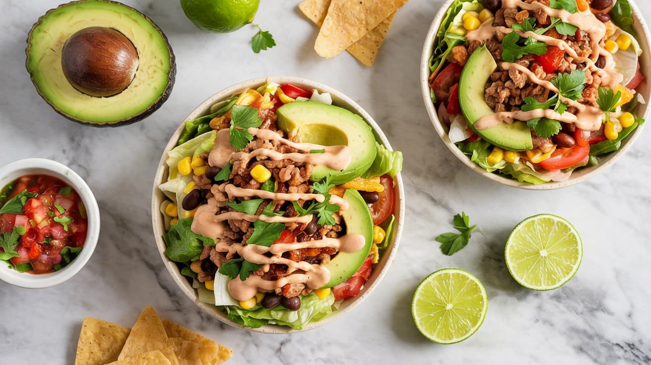 15 turkey taco salad bowls a bright top RtfOUFBMTfOJdhT5HErocg QOX1wR0aQVS8oAKwwbGfzg