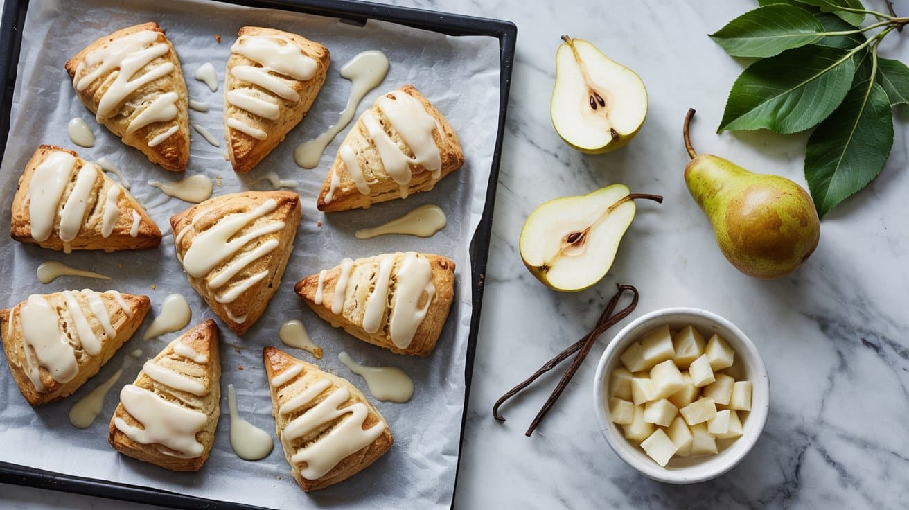 16 pear vanilla scones a bright top down FYuDxb1dQr2WpjkYJBLIZw wl1jYlmES86KSIzYFwY1eQ