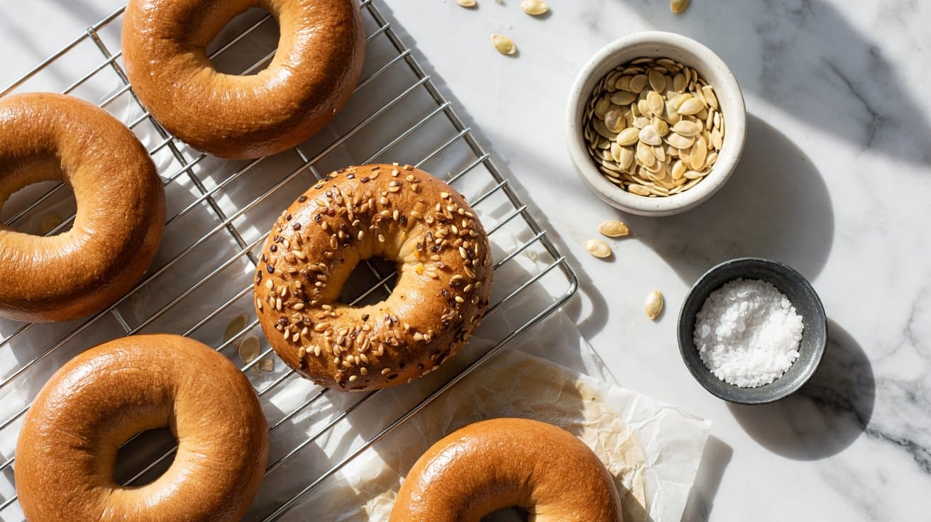 16 pumpkin seed bagels a bright top down HXUX8zIuTraXCJqkGSfDnA YC K6LWR0myqiShrCcsEg