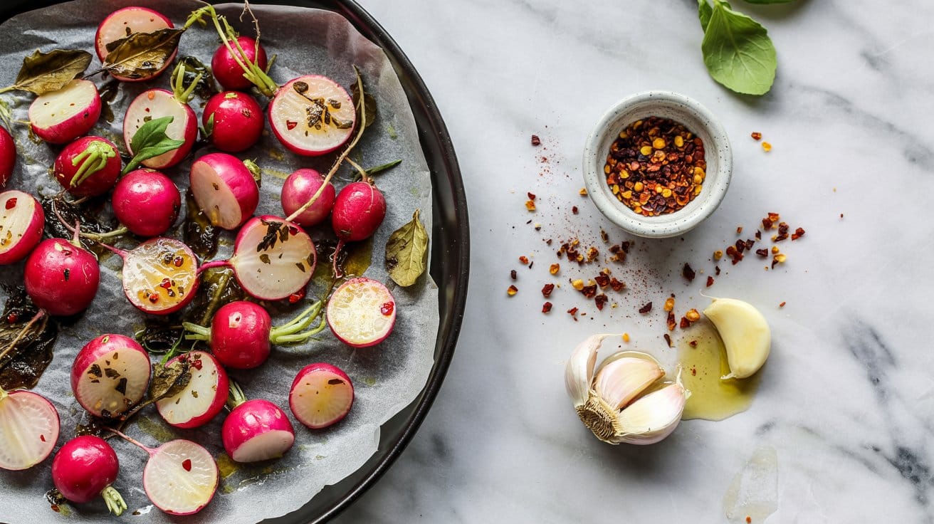 16 spicy roasted radishes with garlic an lBsridzxS y es9xz1X4Iw aWn8njfDQEirF61klLtjzA
