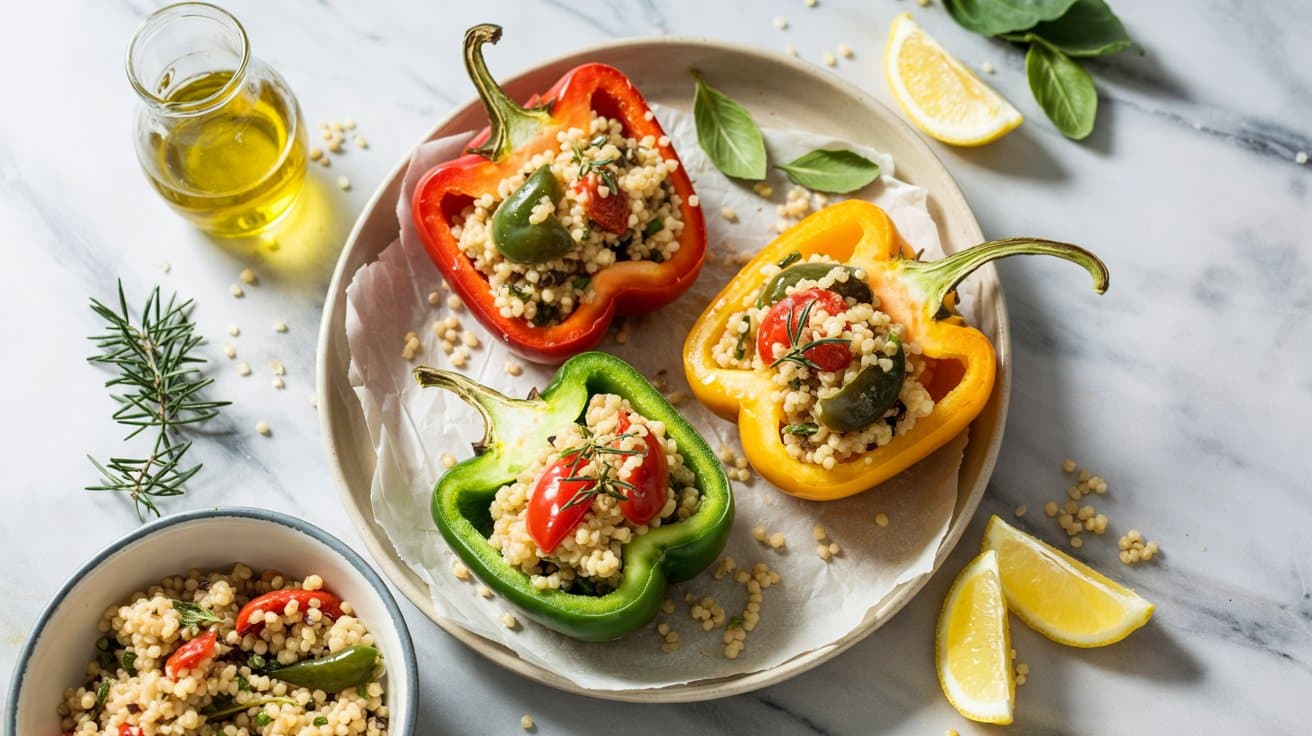16 stuffed bell peppers with couscous sa 86mh9ckBQAGsG9ISsCNhbw NS7zhIFfSrCO4GBZttRWOw
