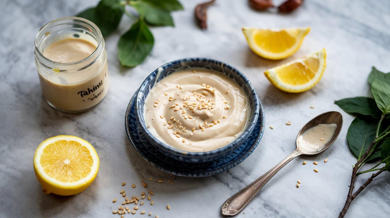 16 tahini and yogurt sauce a bright top J4k5D9CWQHqvtLmEQo5U7w xugSS6JYSNWSNKTJ kLN7A
