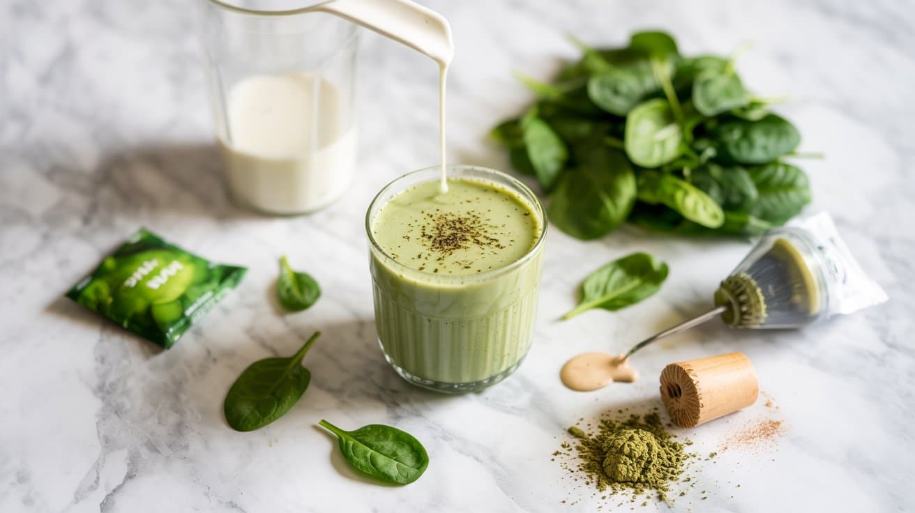 17 green tea spinach smoothie a bright t lzEsAjmrSMyQCO77cHq4ng Odzos03gTSyZZbNmziMcFg