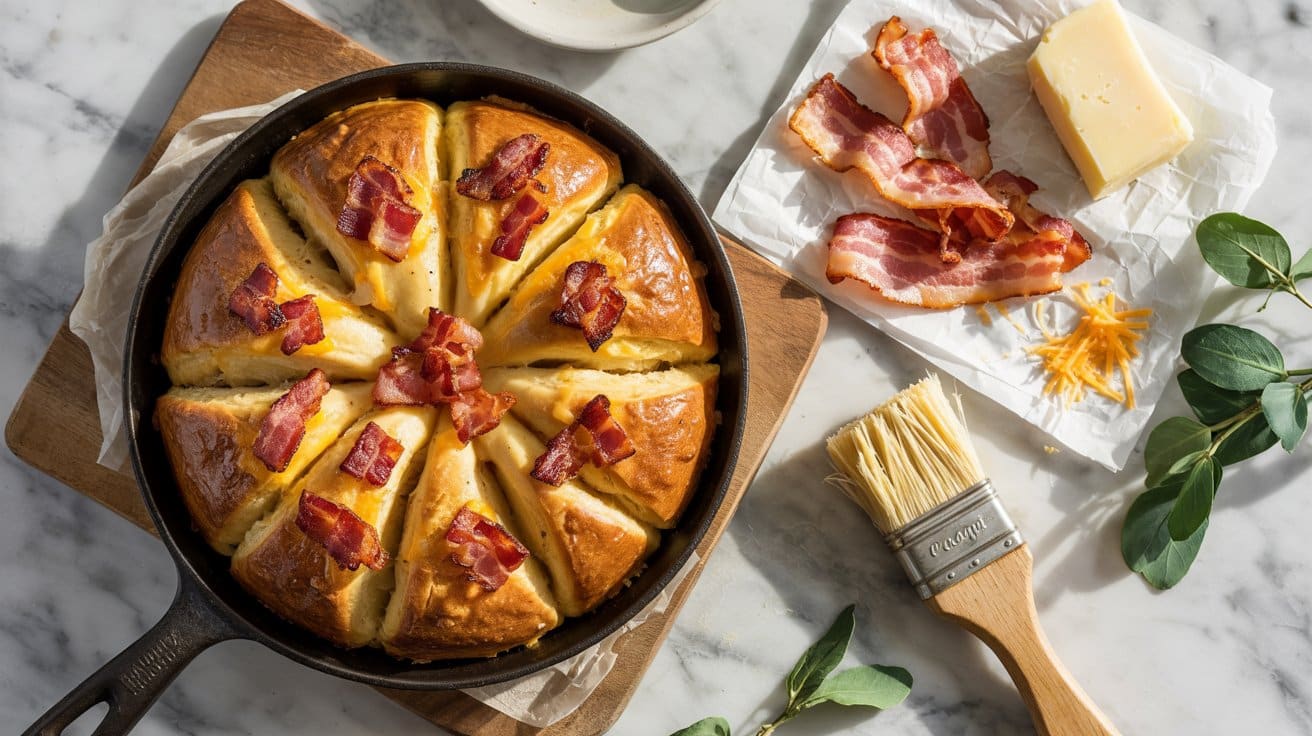 17 savory bacon and cheddar skillet loaf lewCxNskQeqge54Im5U AQ hz3iYItZRdG3ZD sn2U Cg