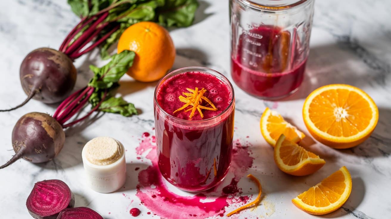 18 beetroot and orange sunrise smoothie 5UT1J5z3SSOwXflfEp7 TA JEmAc7XARtC0o ioy TXew