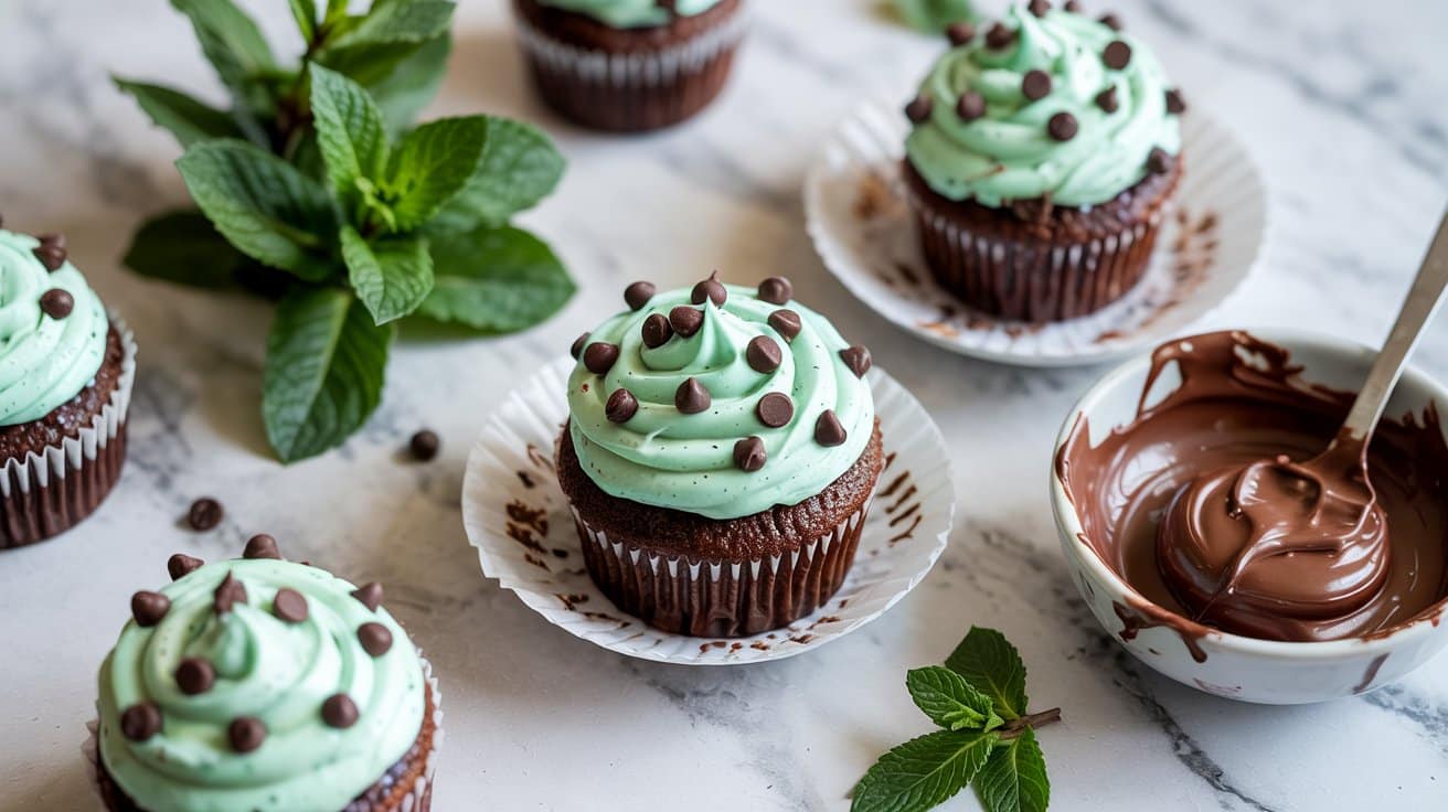 18 mint chocolate chip cupcakes a bright QSY45ScTSbCP9lr827oXAA rFJ2CLgzS0a DXShMUHcOw