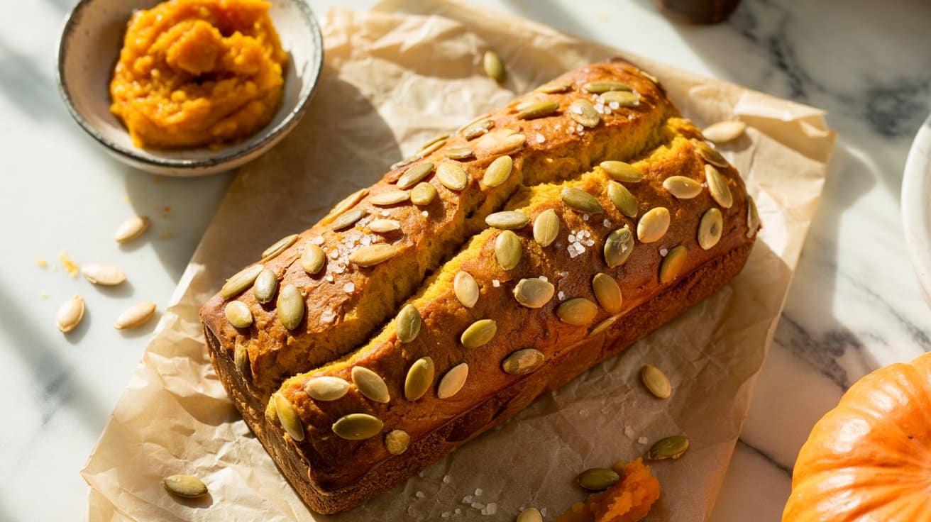 18 pumpkin seed loaf a bright top down f A8Rke dxSeCovsKnXchU2Q onn Lkw5R0CRxp0IT0Vxng