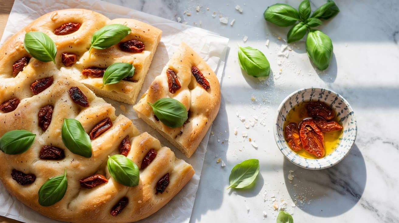 18 sun dried tomato basil focaccia a bri URnoW6rrR9WMv4OoJmsLIA icrvhCpjRHSS 75lUi sGQ