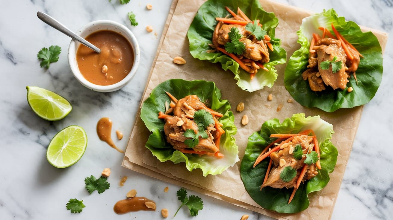 18 thai peanut chicken lettuce wraps a b nHb50uv4Ql2TtUBKcISxFw vXEx7 cZSrWFbVc952GTow