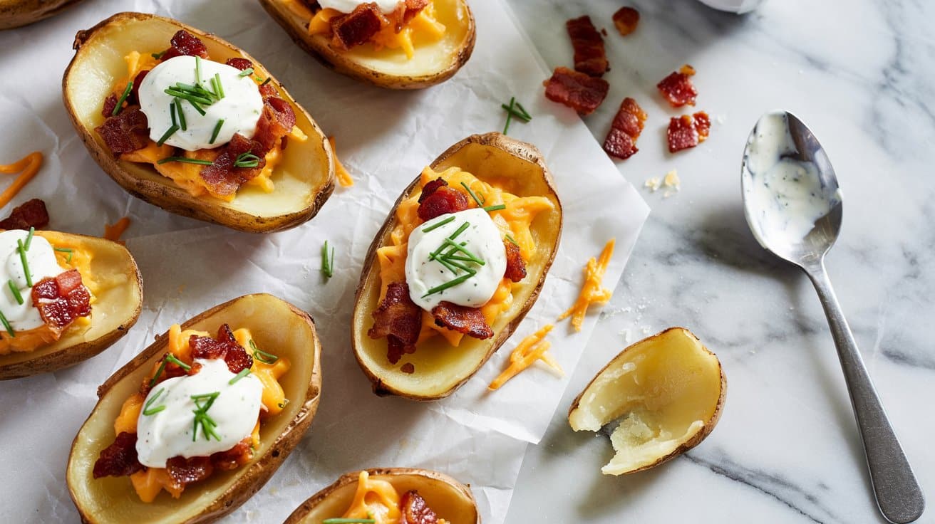 19 loaded potato skins with sour cream a Btyyb8I Spmh7KVNZZ9FTA 3wThH14NRGmIwQnv85AwXA