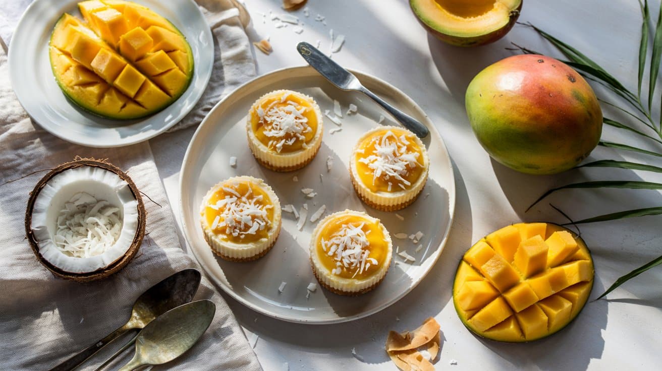 19 mini mango coconut cheesecakes a brig 7YxS7za5RFGVV8lLyS3cng TYh6NLSzTUeXckD83GC5hQ
