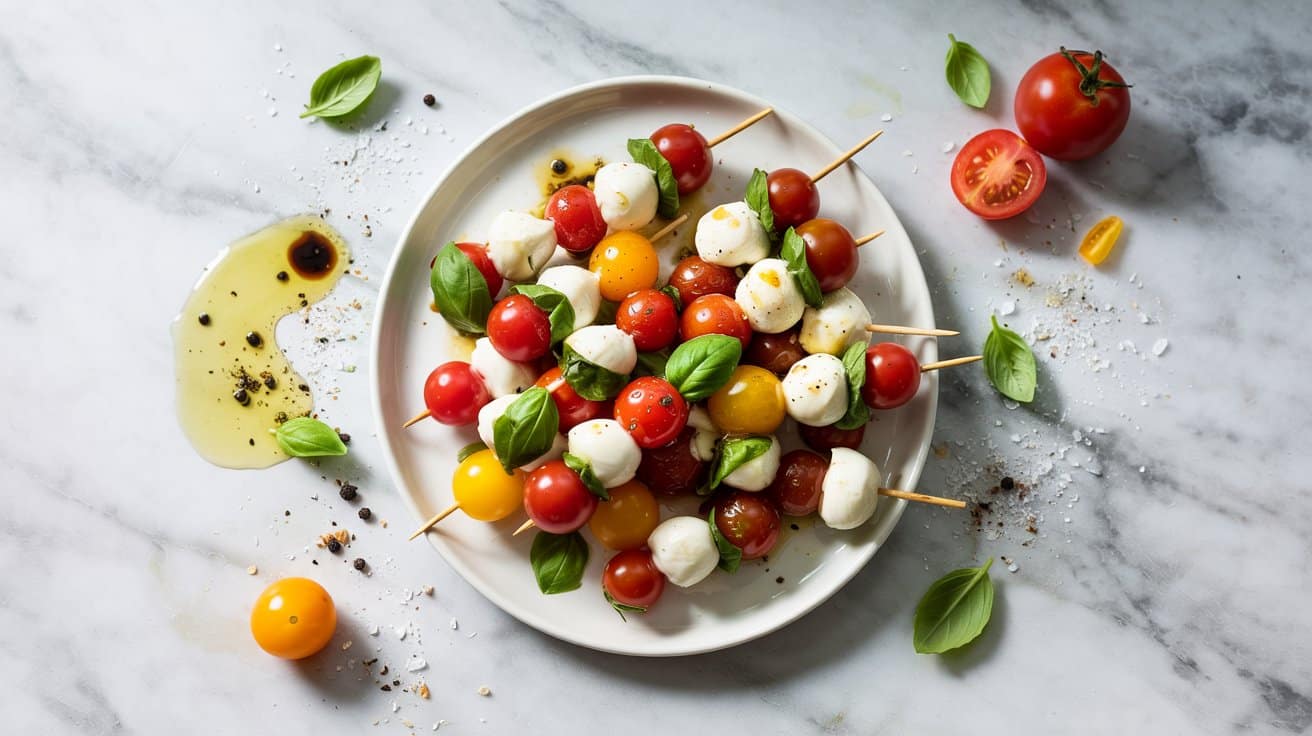 2 caprese skewers with cherry tomatoes m 4IBJrht4TrmP2m3YRfHaHA lxVIag4AS8WE1RpVSZj AA