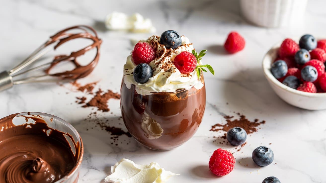2 chocolate mousse with whipped cream an AASgBvlCQtyCm1XLcO ebA sWnrE0kUTOWmmfLf BqS4A