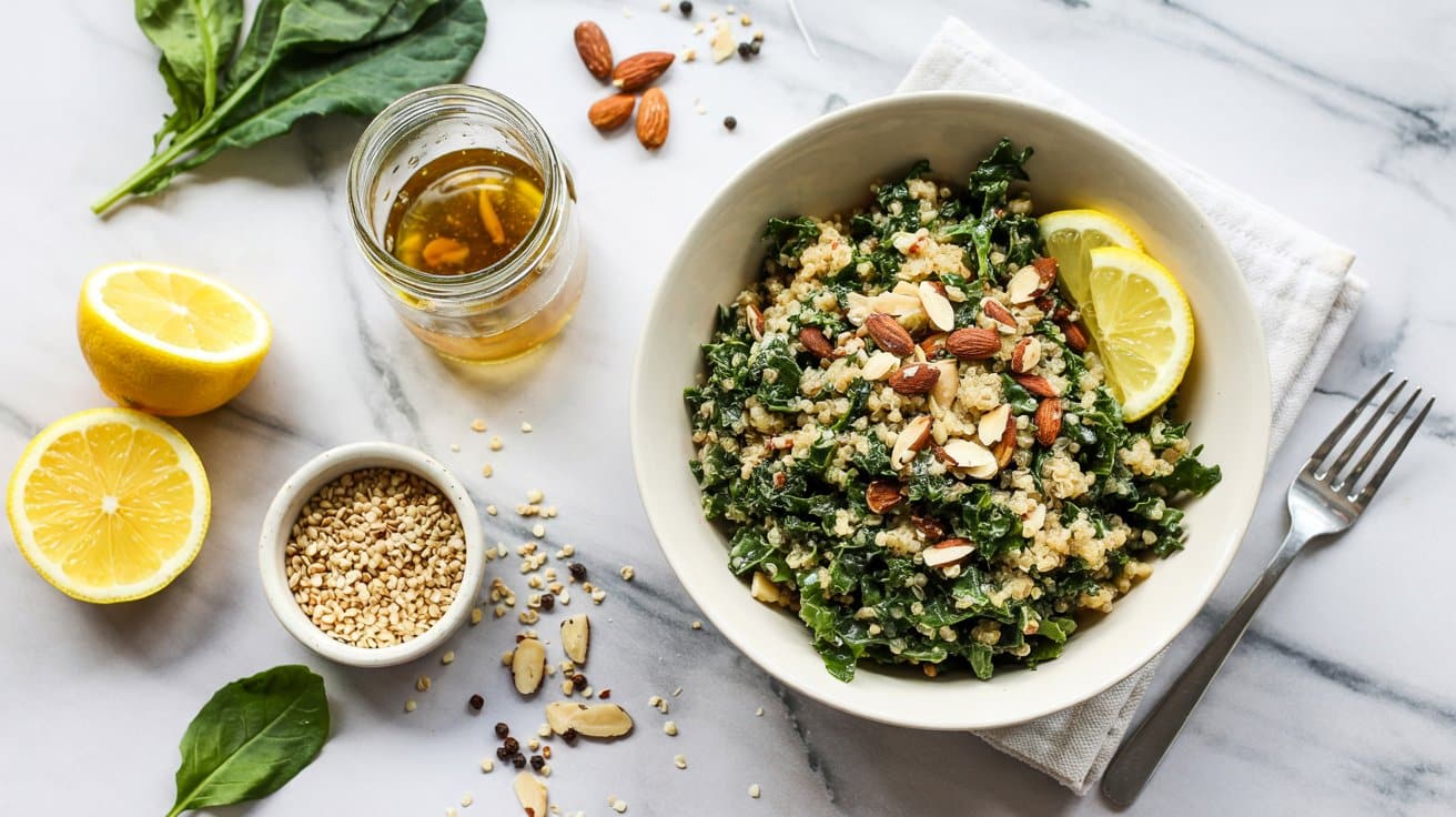 2 kale and quinoa salad with lemon vinai HWGhxX9LS3 i5s04ruZf8g jo2TaaDtR2KrssrXml63RQ