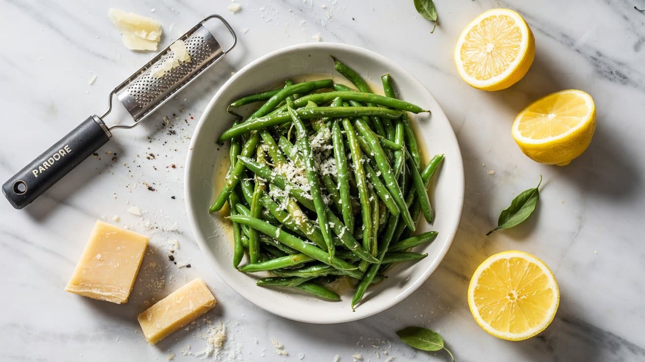 2 lemon parmesan green beans a bright to PpioiaLdSrS8WpFEYyBNaw 0i1GPVHIRvaPJxsMfWQ1sA