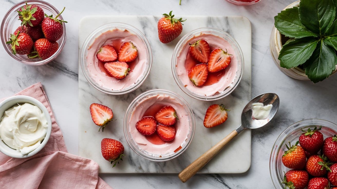 2 no bake mini strawberry cheesecakes a NOG yRbOSgC WQFhRzYigg 7Aga9flQhi8OkJ7q9inSQ
