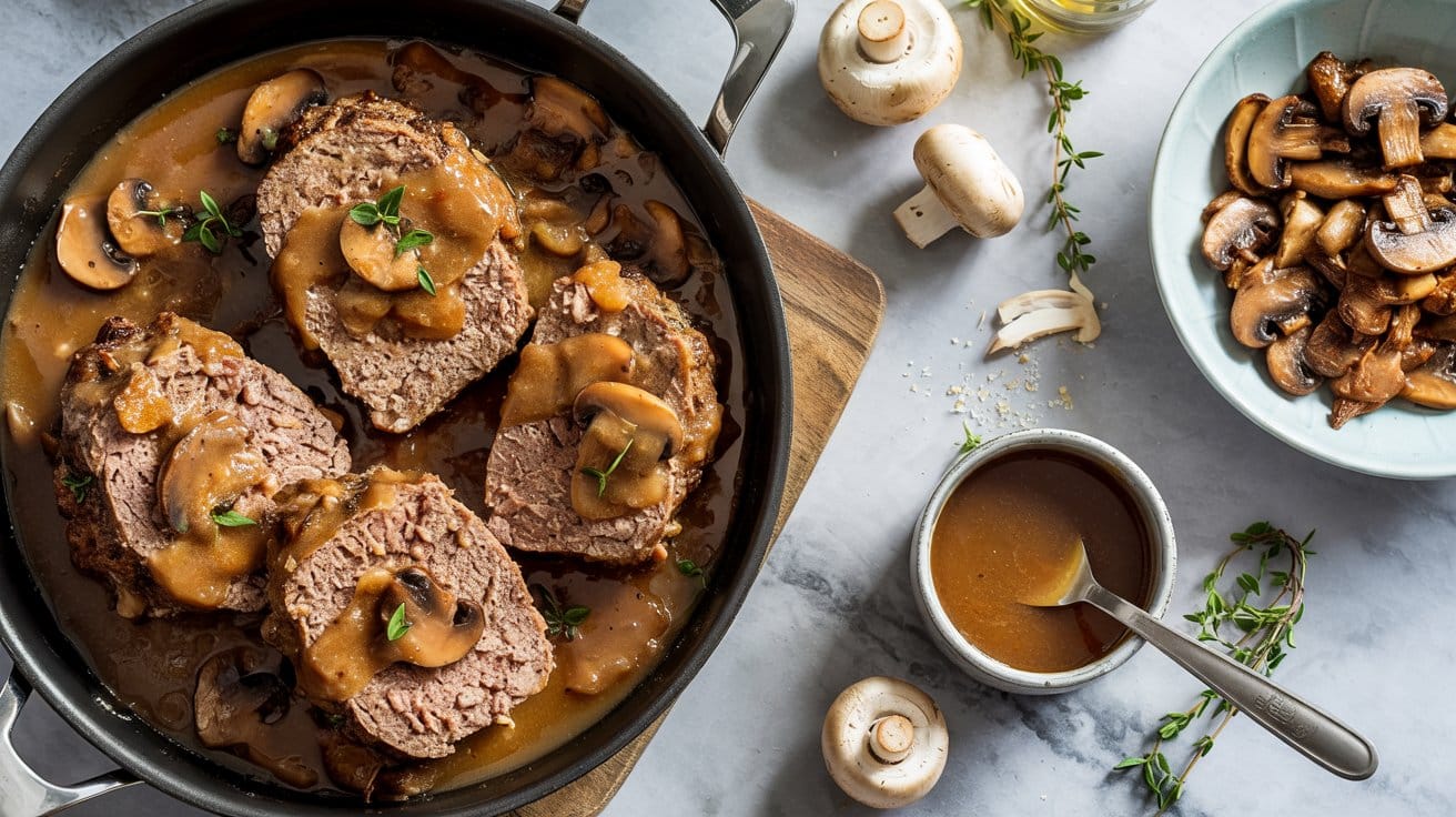 2 one pan stovetop meatloaf with mushroo c7wPV xQR uaGGltX1cD3g wbNC9YuSdez4dZYFyxOCA