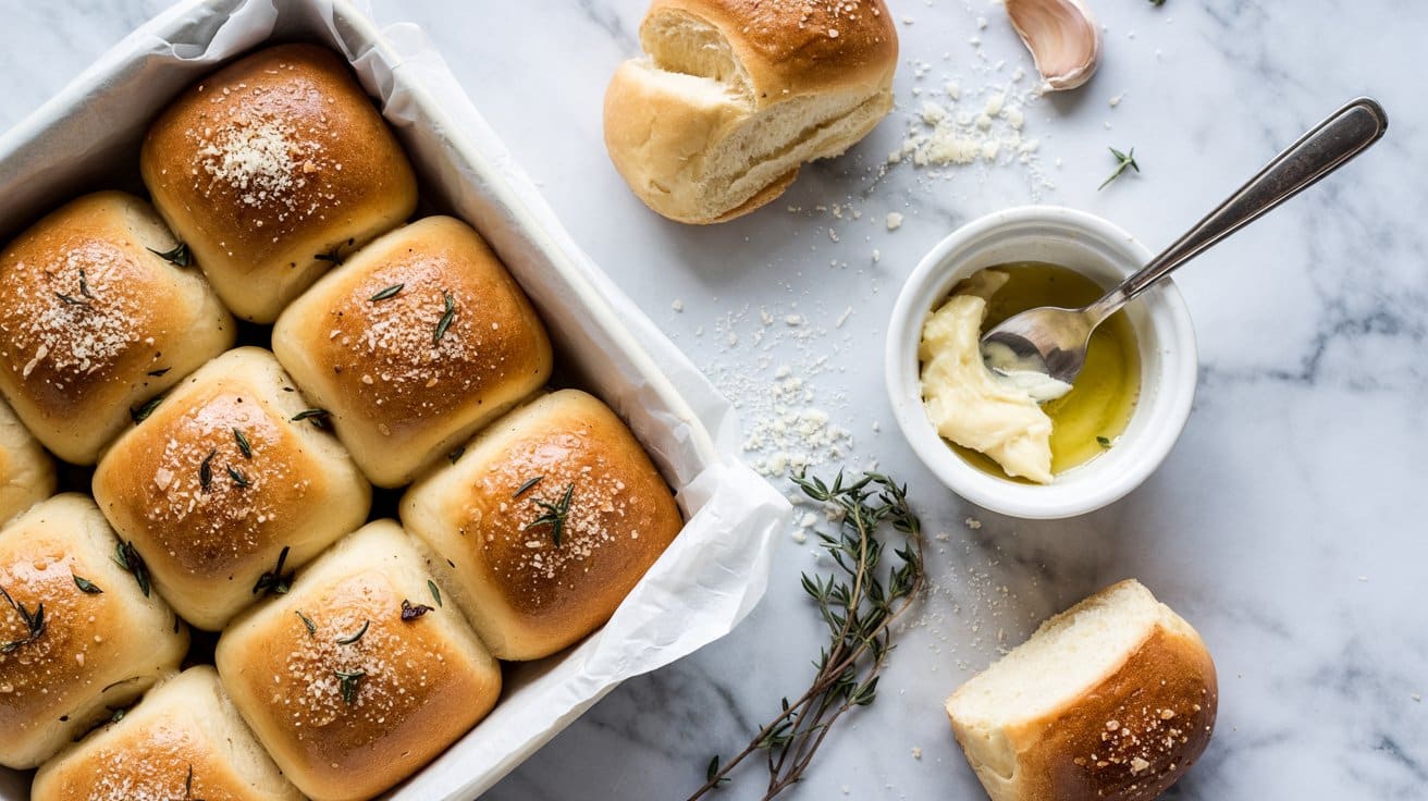 2 parmesan garlic herb dinner rolls a br aJ V4zWbQVGPEWV4t SEZA dWfdllNUR9uvozfTkEoEWQ