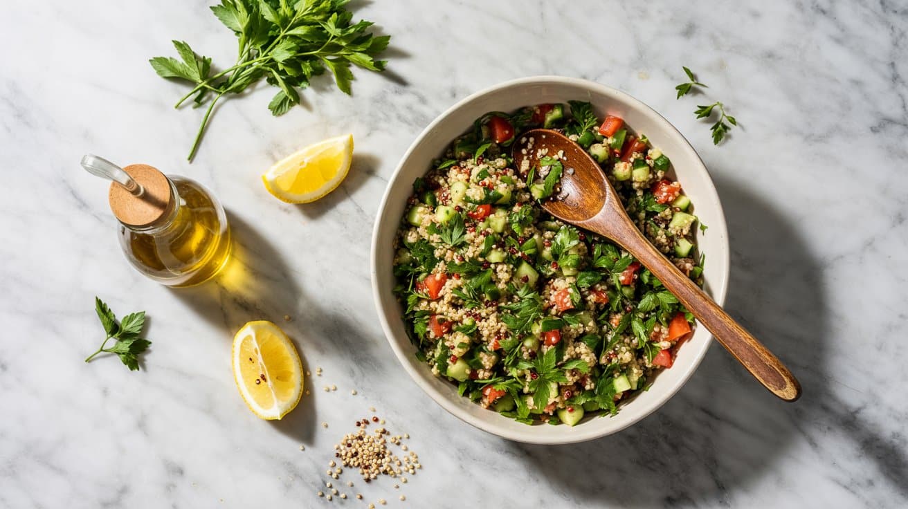 2 quinoa tabbouleh salad a bright top do Ki9uQPfWSDGtIZLyObeMog fFenDaRnSHuz wyzMSEPWQ