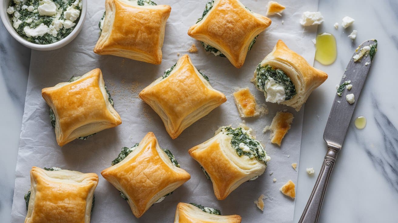 2 spinach and feta puff pastry bites a b aS NWX3iQiOEfOcoXnOaUg Htnk5Vd QX WQUu9jwu9Aw