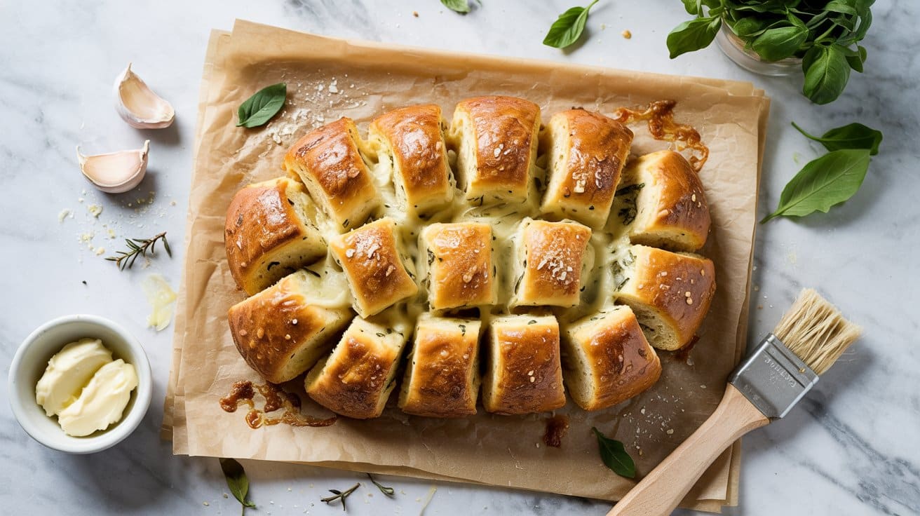 20 cheesy garlic herb pull apart bread a 4fK04GcFTpmuNdg0uOBV3A pwOd47FAR6 HUe9myjk5cQ