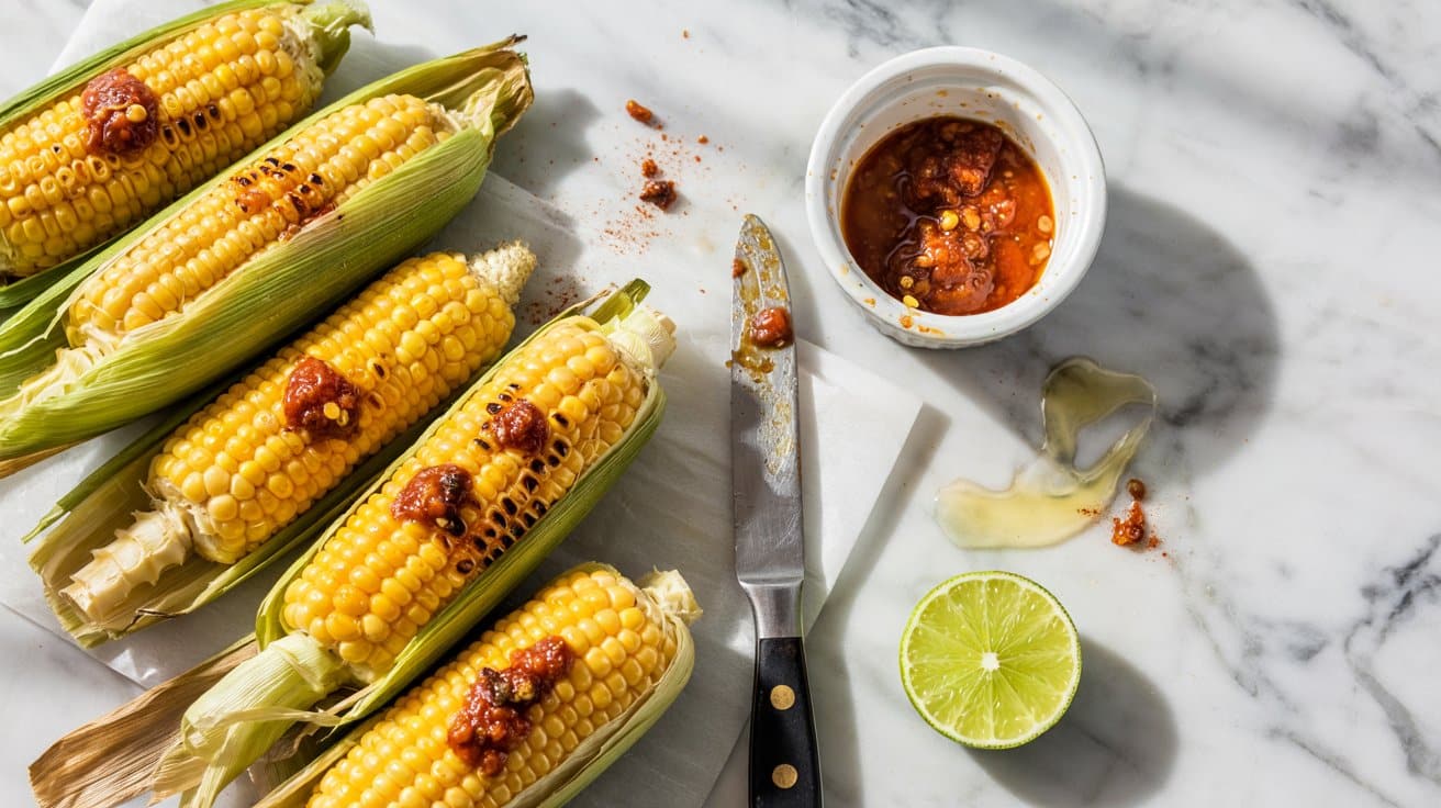 20 grilled corn on the cob with chili li YgNMVVtLR7evRGwxHTVfQA 3L4AoGhXTsG kYLEC8FjGg