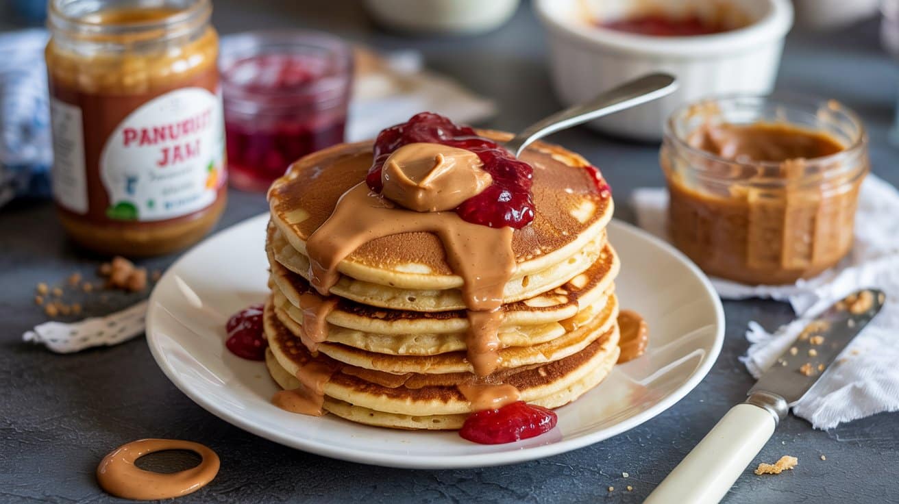 20 peanut butter and jelly pancakes a br 7hydaDhwTb kEyhQVpbizQ U9RxV0N5TDmsSwOscsH6RA