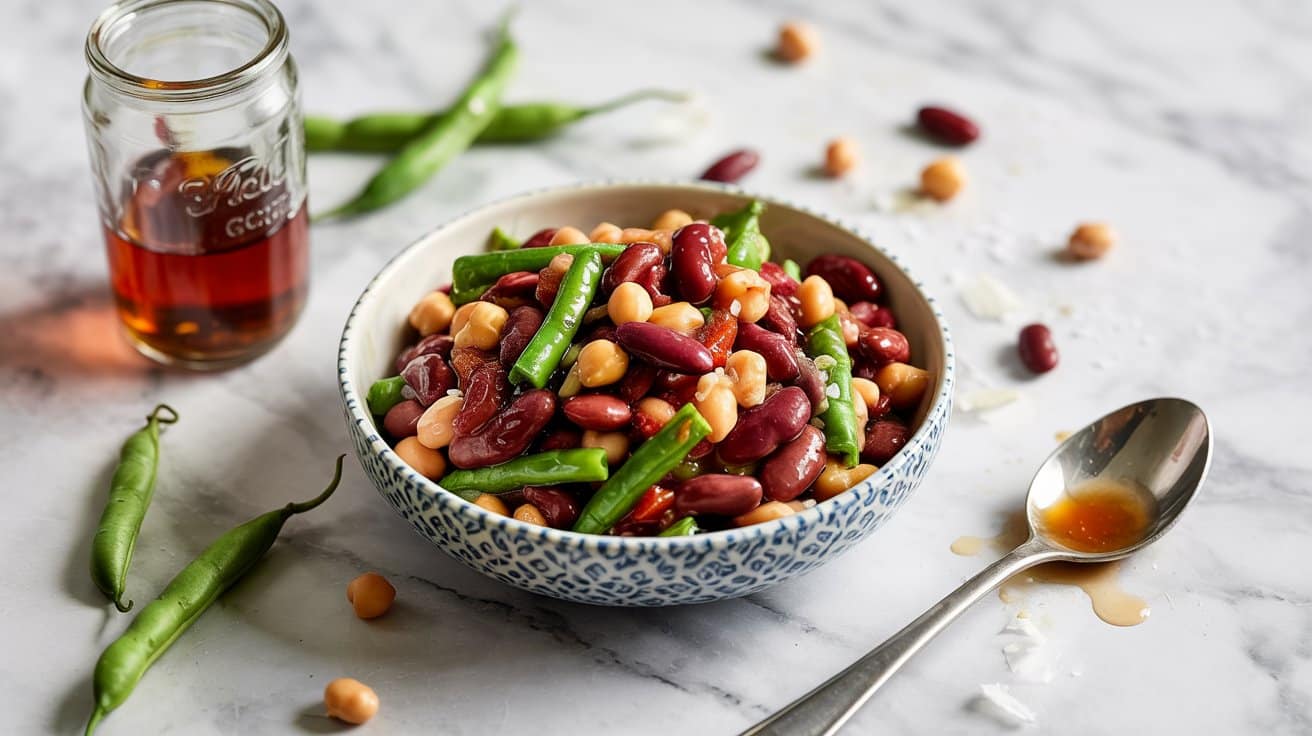 20 three bean salad with vinegar dressin MlGflToYRbmCJcjNHTh6cg qKIRaRHySXmXFCn1EbRKAQ