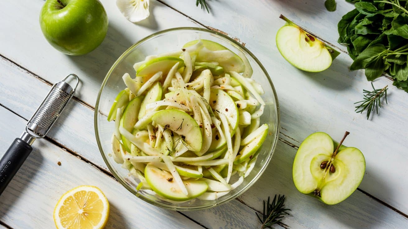 3 apple and fennel slaw a bright top dow y 1AATT1Sjq85uIa0B8 3w gdpL4qP9R3WfcWKVutH0yA