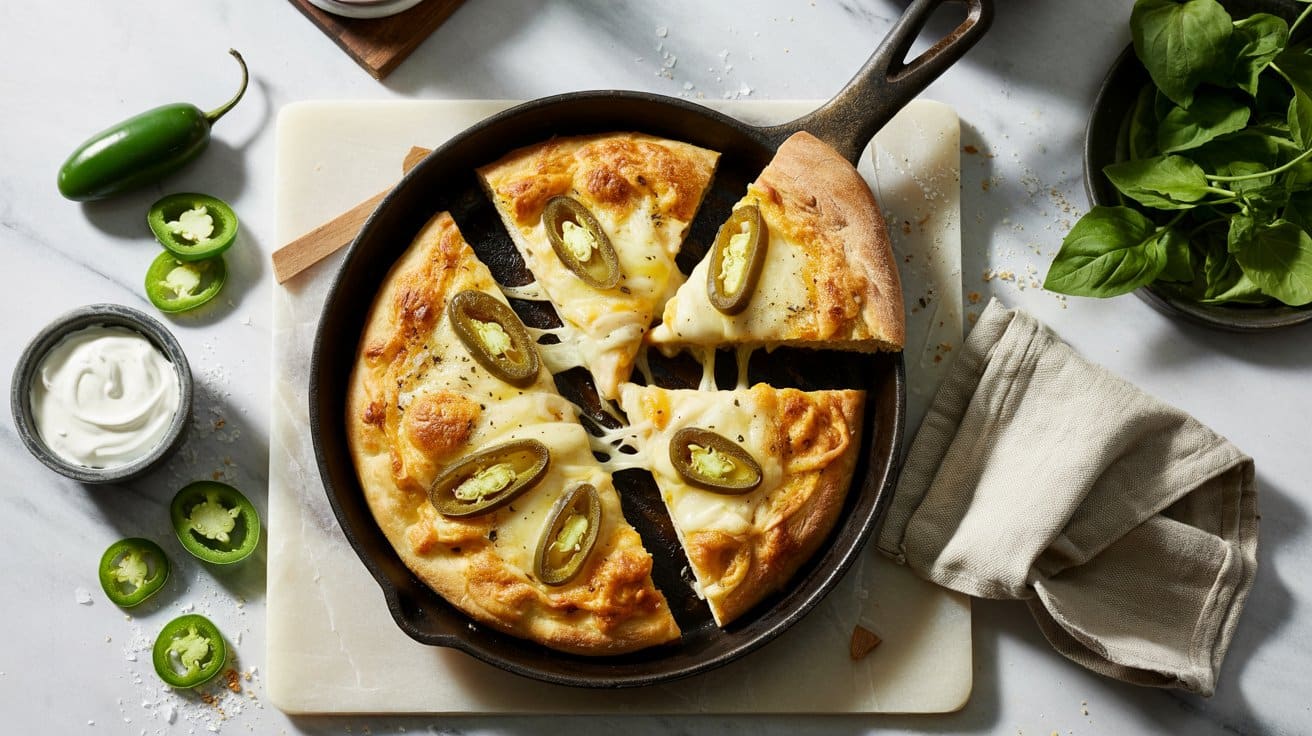 3 cheesy jalapeno skillet flatbread a br PjiB9Ra0QL66p1 kETKl1A sq8BkjAWTd zEjoil6MIWw